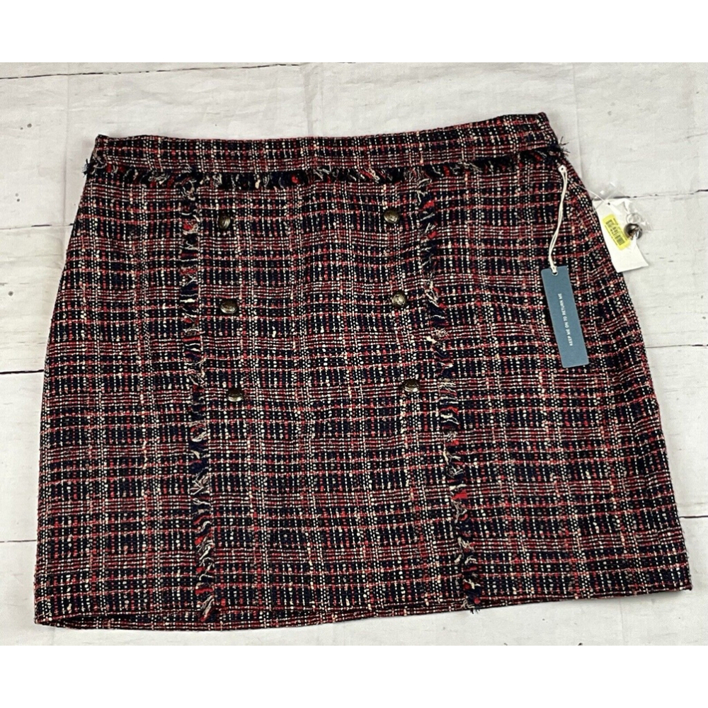 COURT & ROWE Tweed High Waist Mini Skirt Size XL New With Tags